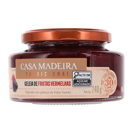 Geléia Casa Madeira Tradicional Frutas Vermelhas 240g 360-2