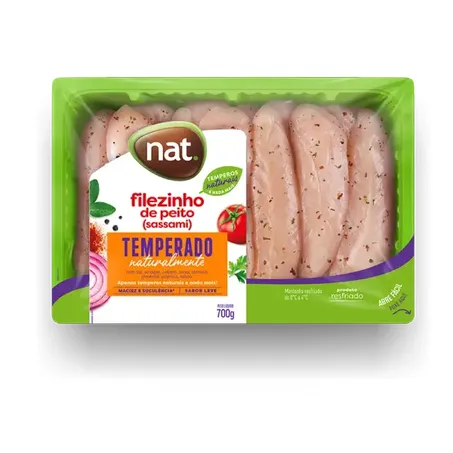 Filezinho de Peito Sassami Temperado Nat 700g