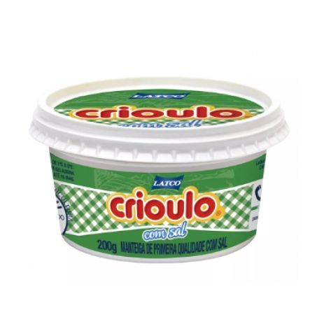 Manteiga latco crioulo com sal 200g