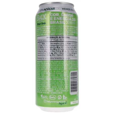 BEBIDA ENERGÉTICA BALY DRINK SUGAR FREE MAÇÃ VERDE 473ML 360-2