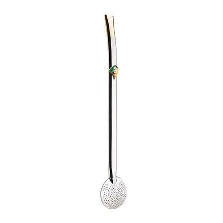 Bomba De Chimarrão Taumer Inox Mapa RS 23Cm