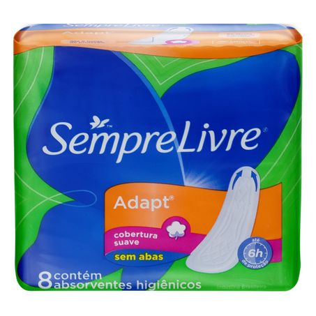 Absorvente sem abas suave sempre livre adapt