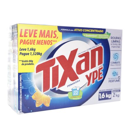 LAVA ROUPAS TIXAN YPE PRIMAVERA GRÁTIS 80G 1,6KG  360-55