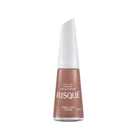 Esmalte Risqué Cremoso Linda Leve Nude Embalagem 8ML
