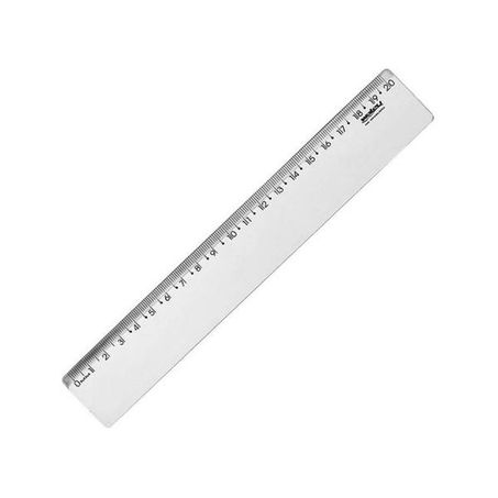 Escolar regua plastica cristal 20cm