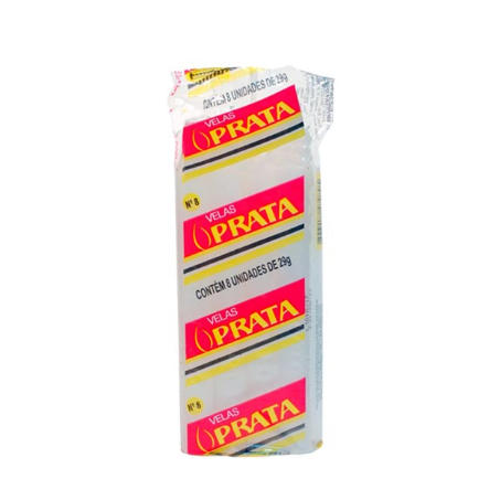 Velas Prata Nº8 c/8un