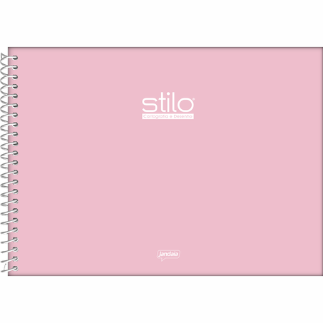 Caderno de desenho espiral capa dura estilo rosa c-80folhas