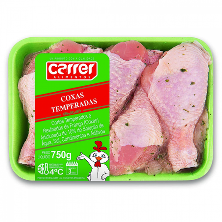 COXA TEMPERADA DE FRANGO CARRER 750G