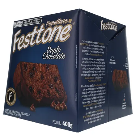 Panettone Duplo Chocolate Festtone 400G 360-22