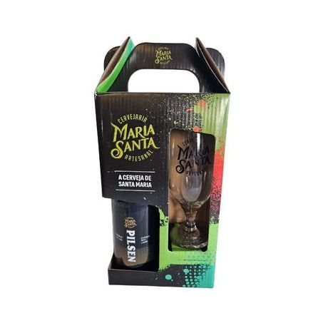 KIT CERVEJA MARIA SANTA PILSEN 500ML+TACA