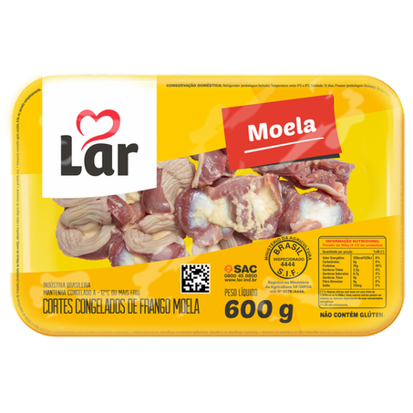 Moela de frango lar 600g