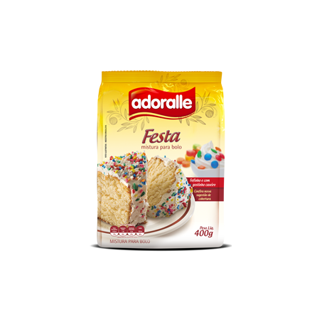 Mistura para bolo adoralle 400g festa