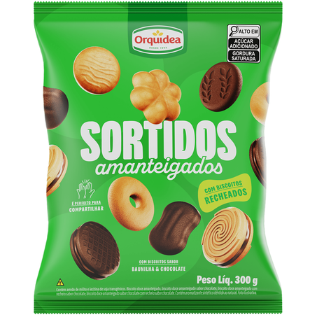 BISCOITO ORQUÍDEA SORTIDOS AMANTEIGADO 300G