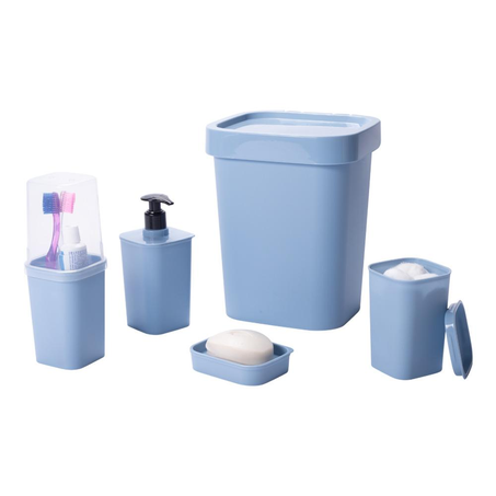 Kit Banheiro Fosco Plasutil com 5 Peças