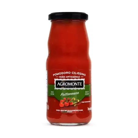 Molho tomate cereja puttanesca agromonte 360g
