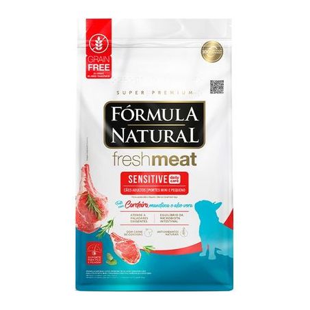 Ração Fórmula Natural Fresh Meat Sensitive Cães Adultos Portes Mini e Pequeno 1 kg