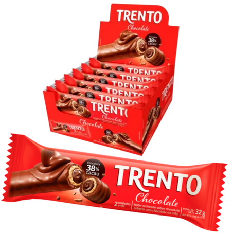 Chocolate barrinha trento 32g ao leite (unidade)