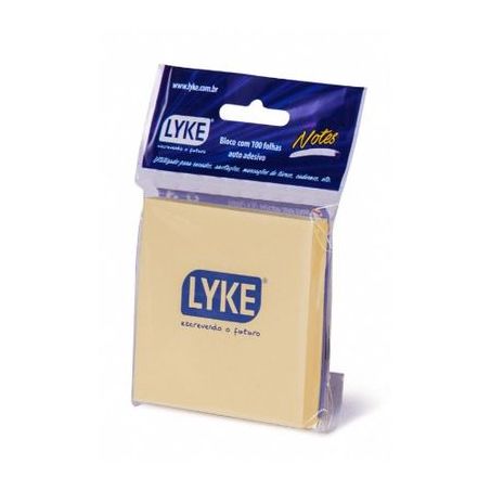 BLOCO DE ANOTAÇÕES 76 X 76MM C/100FLS AMARELO LYKE