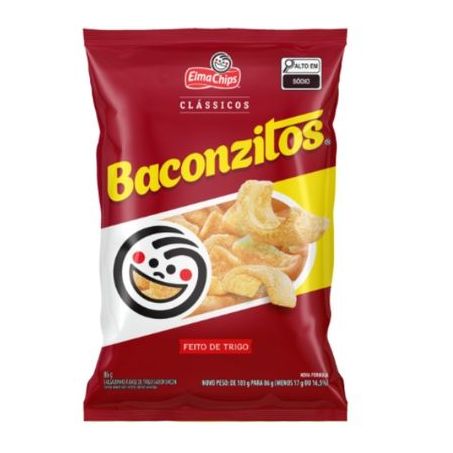Salgadinho de Trigo Baconzitos Clássicos Pacote 86g