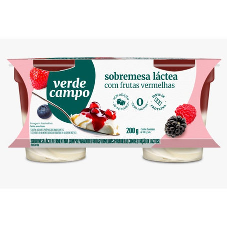 Sobremesa Láctea Com Frutas Vermelhas Verde Campo 200g