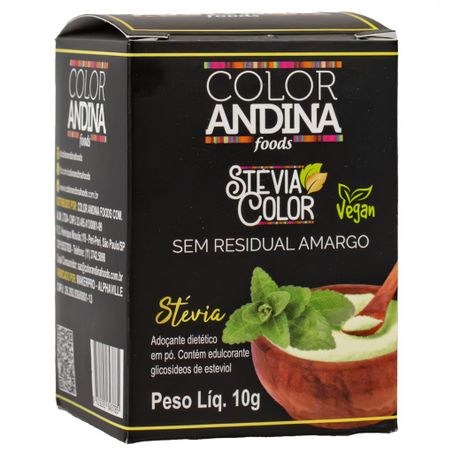 ADOÇANTE STEVIA COLOR 10G COLOR ANDINA FOODS