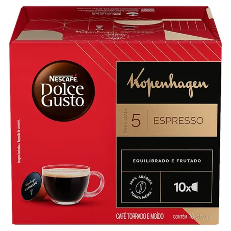 Capsula Dolce Gusto 10cap 60g Espresso Kopenhagem