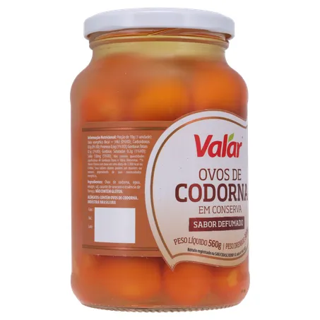 Ovos de codorna valar defumado 300g 360-32