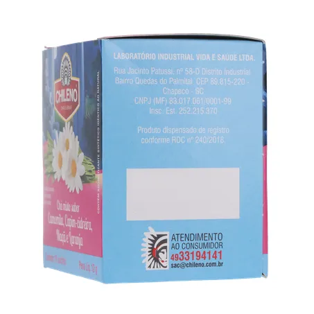 Chá Misto Chileno Camomila, Capim-Cidreira, Maçã e Laranja Sachê 1.2gr - Caixa com 10un - 12gr 360-7