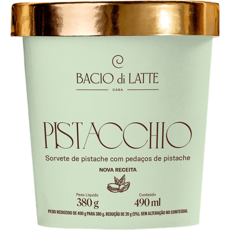 Sorvete Bacio Di Latte 490ml Pistacchio