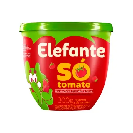 Extrato de tomate elefante so tomate pt 300g