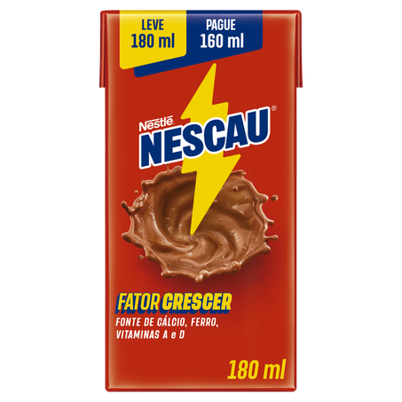 Achocolatado Liquido Nescau Leve 180ml Pague 160ml