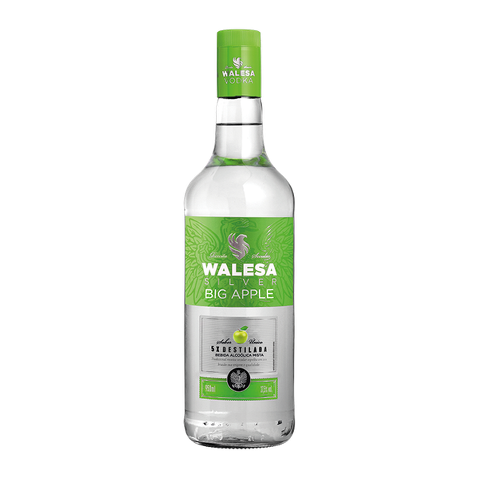 Vodka Walesa Big Apple Vidro 950ml | Supermercado Schwalm Ltda