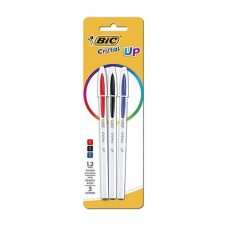Caneta Bic Cristal Up Cores Com 3