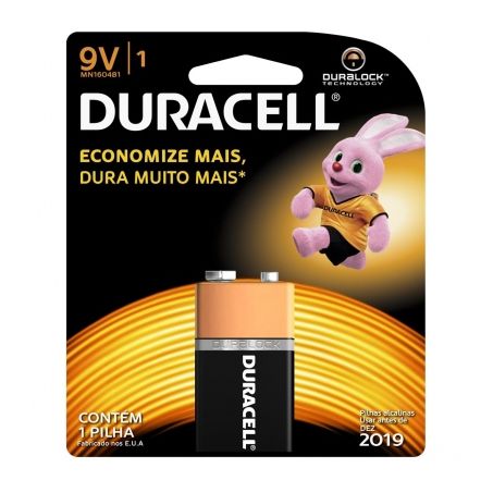 Bateria Duracell Alcalina - 9V