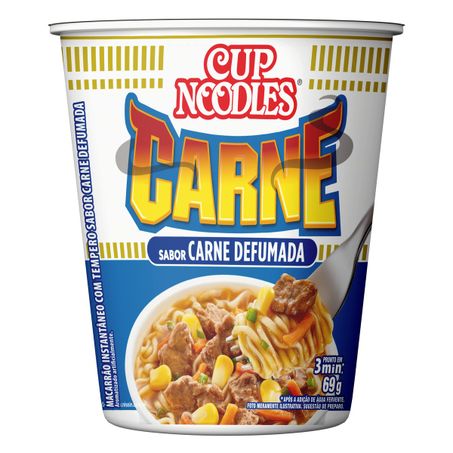 MACARRÃO INSTANTÂNEO CARNE DEFUMADA NISSIN CUP NOODLES