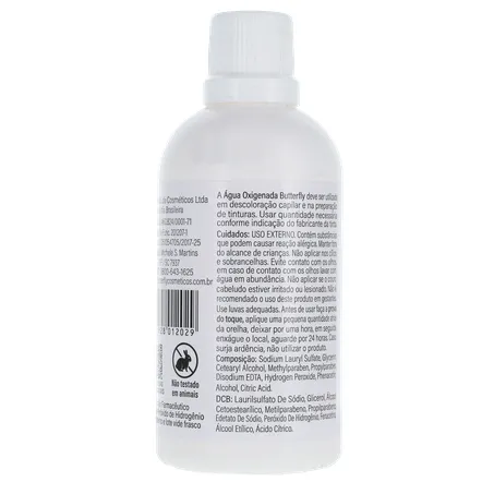 Água Oxigenada Butterfly                      Cremosa 30 Volumes  Frasco 100ml 360-2
