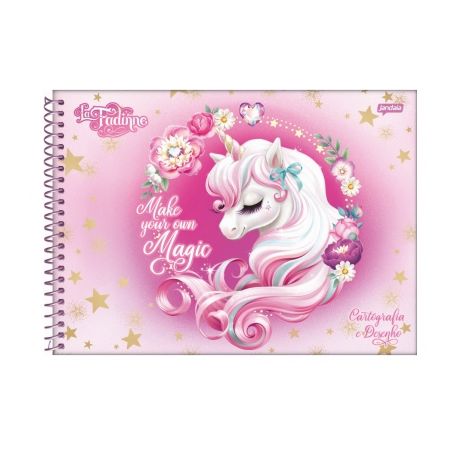 Caderno espiral capa dura cart.la fadinne 80f