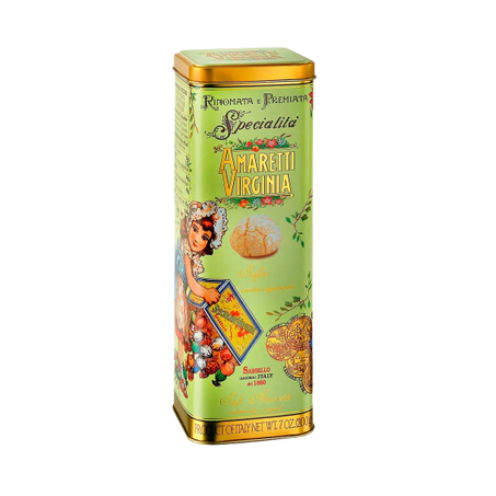BOLACHA LATA DE AMARETTI MACIO RETANGULAR 200G