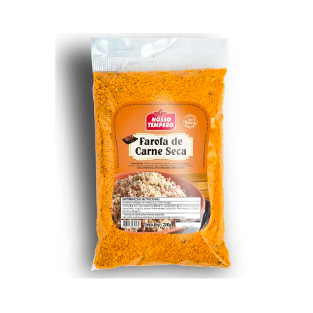 FAROFA NOSSO TEMPERO  COM CARNE SECA