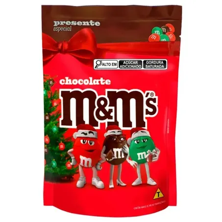 Confeito choc natal ao leite m&m s 148g