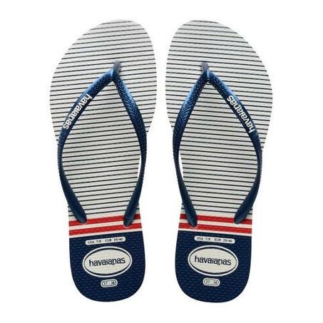 HAVAIANAS SLIM NAUTICAL AD BCO.MAR.VERM 35.36