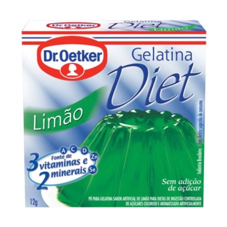 Gelatina em po dr.oetker limao diet 12g