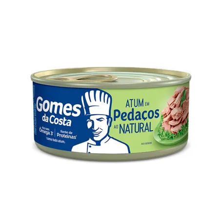 Atum em Pedaços ao Natural Gomes Da Costa  Lata 170gr
