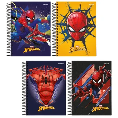 CADERNO STAR SCHOOL 1/4 80FLS CD SPIDER