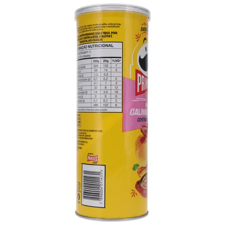 SALGADINHO BATATA PRINGLES GOSTINHO BRAZUCA GALINHA CAIPIRA LATA 100G 360-16
