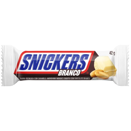 Chocolate barrinha snickers branco 42g