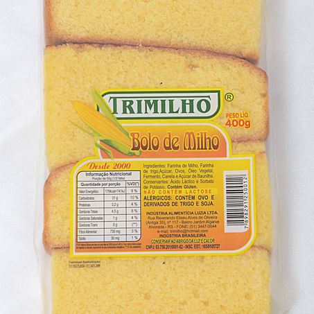 BOLO TRIMILHO MILHO 400GR