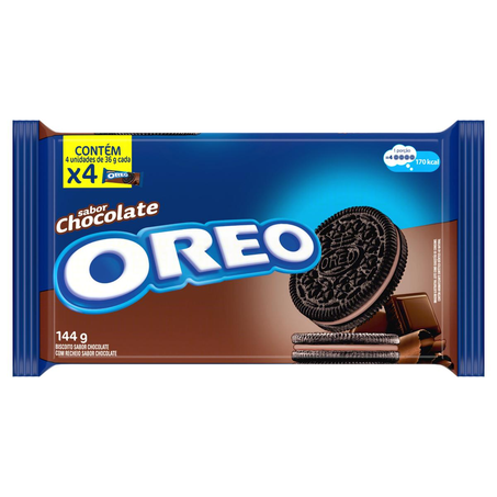 Biscoito Recheado Oreo 144g - Chocolate