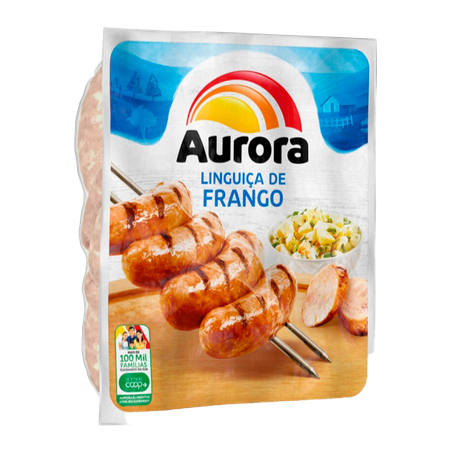 LINGUIÇA DE FRANGO CONGELADA AURORA PACOTE 700G 