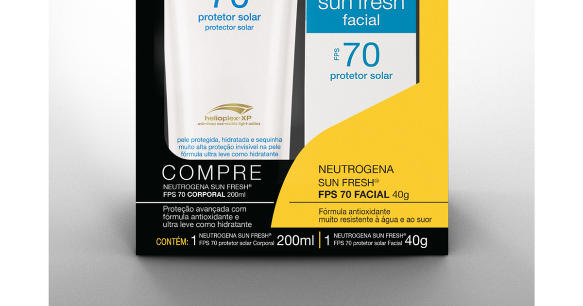 Pack Neutrogena Sunfresh Fps 70 200ml Grátis Facial Fps 70